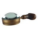 [LA-39806] Leselupe Handlupe Vergrößerungsglas Messing brüniert Braun Bild 4