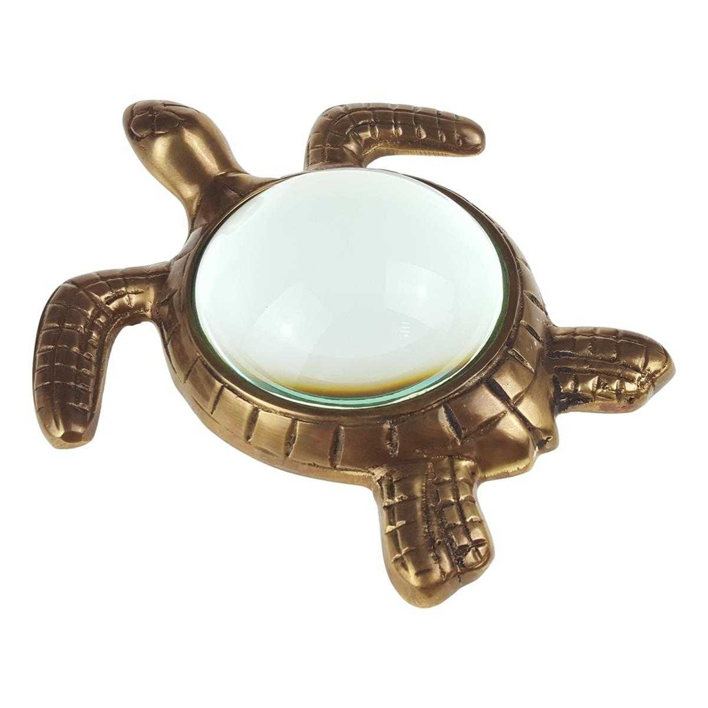 [LA-39808] Leselupe Handlupe Vergrößerungsglas Messing brüniert Schildkröte Bild 4