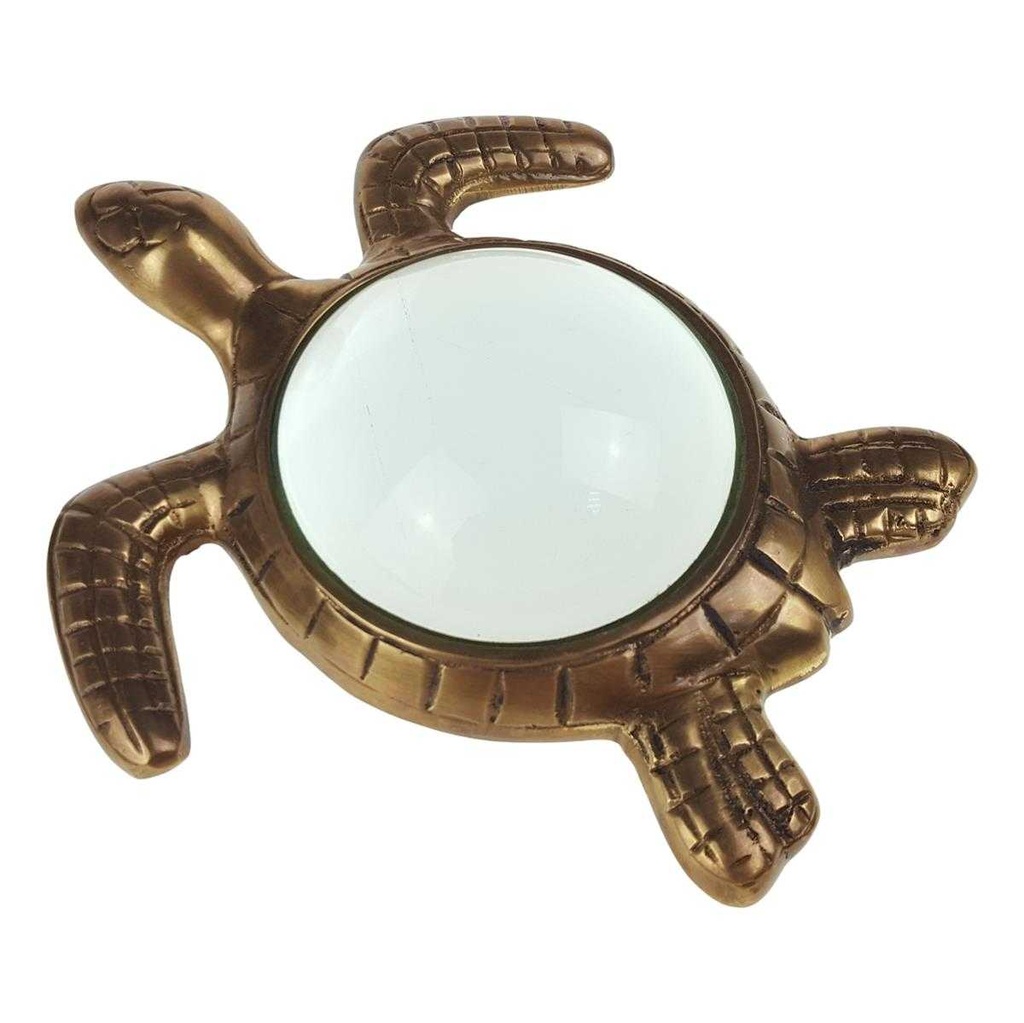 [LA-39808] Leselupe Handlupe Vergrößerungsglas Messing brüniert Schildkröte Bild 7