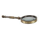 [LA-39810] Leselupe Handlupe Vergrößerungsglas Messing brüniert D 5,5 L 14 cm Bild 2