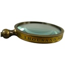 [LA-39811] Leselupe Handlupe Vergrößerungsglas Messing brüniert D 8-L 21 cm Bild 2