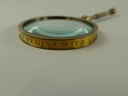 [LA-39811] Leselupe Handlupe Vergrößerungsglas Messing brüniert D 8-L 21 cm Bild 4