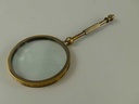 [LA-39811] Leselupe Handlupe Vergrößerungsglas Messing brüniert D 8-L 21 cm Bild 6