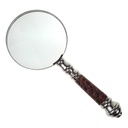 [LA-39813] Leselupe Handlupe Vergrößerungsglas Glas vernickelt Rund Bild 2