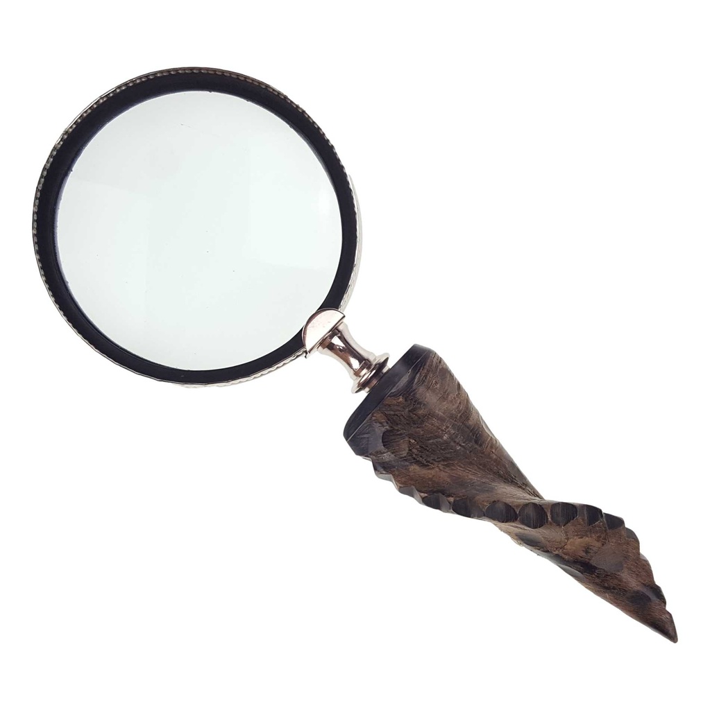 [LA-39815] Leselupe Handlupe Vergrößerungsglas Glas Bein vernickelt #39815 Bild 4