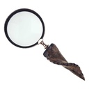 [LA-39815] Leselupe Handlupe Vergrößerungsglas Glas Bein vernickelt #39815 Bild 4