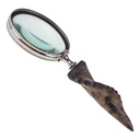 [LA-39815] Leselupe Handlupe Vergrößerungsglas Glas Bein vernickelt #39815 Bild 7