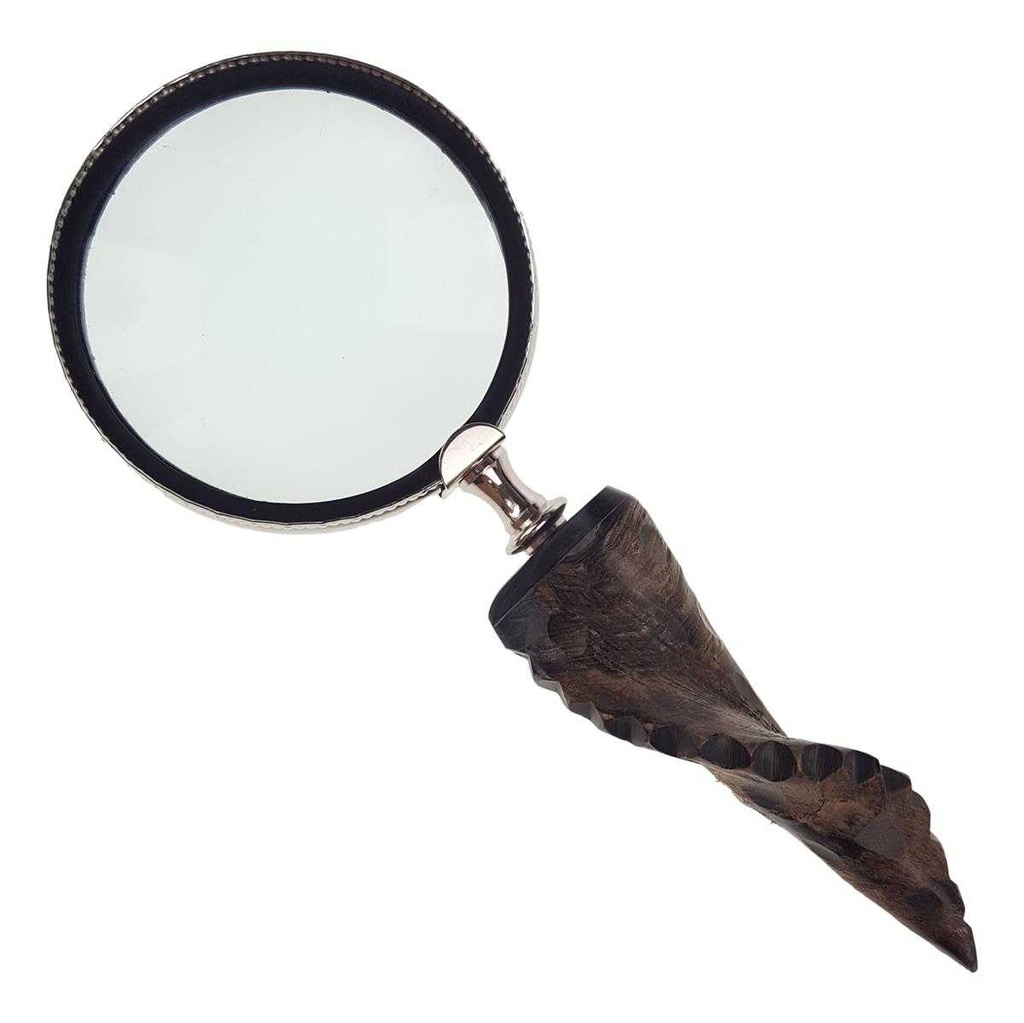 [LA-39815] Leselupe Handlupe Vergrößerungsglas Glas Bein vernickelt #39815 Bild 8
