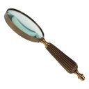 [LA-39816] Leselupe Handlupe Vergrößerungsglas Messing brüniert L 24x10x3 cm Bild 2