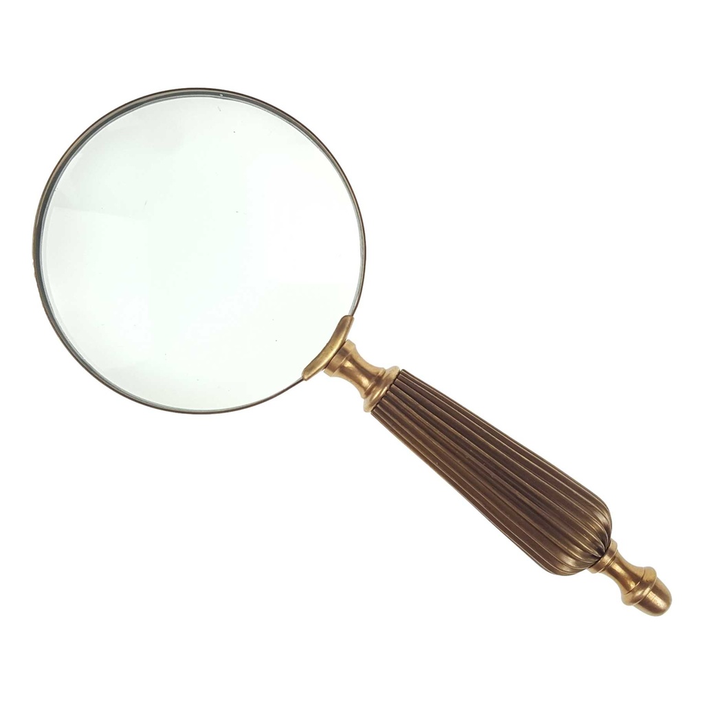 [LA-39816] Leselupe Handlupe Vergrößerungsglas Messing brüniert L 24x10x3 cm Bild 6