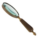 [LA-39816] Leselupe Handlupe Vergrößerungsglas Messing brüniert L 24x10x3 cm Bild 8