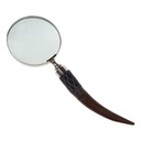 [LA-39820] Leselupe Handlupe Vergrößerungsglas Bein Vernickelt D 5-L 17 cm Bild 2