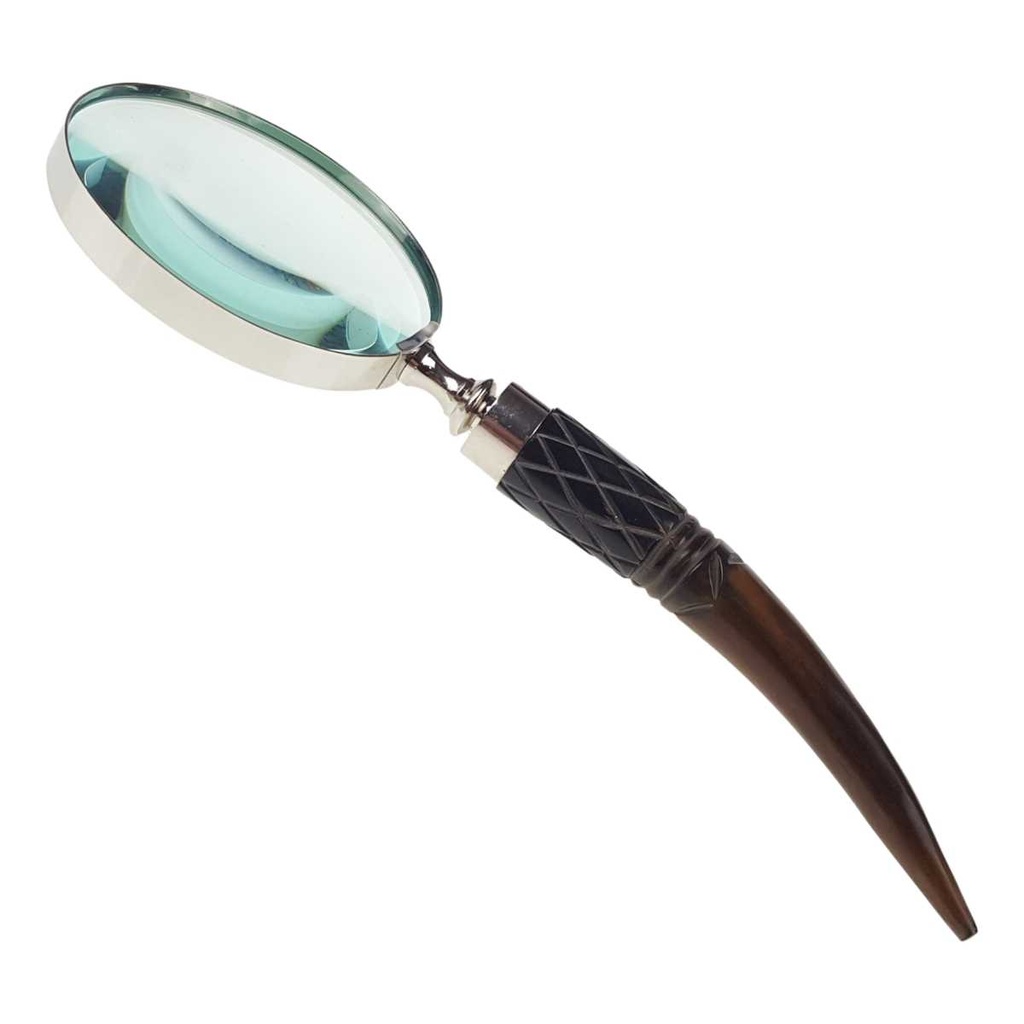 [LA-39820] Leselupe Handlupe Vergrößerungsglas Bein Vernickelt D 5-L 17 cm Bild 3