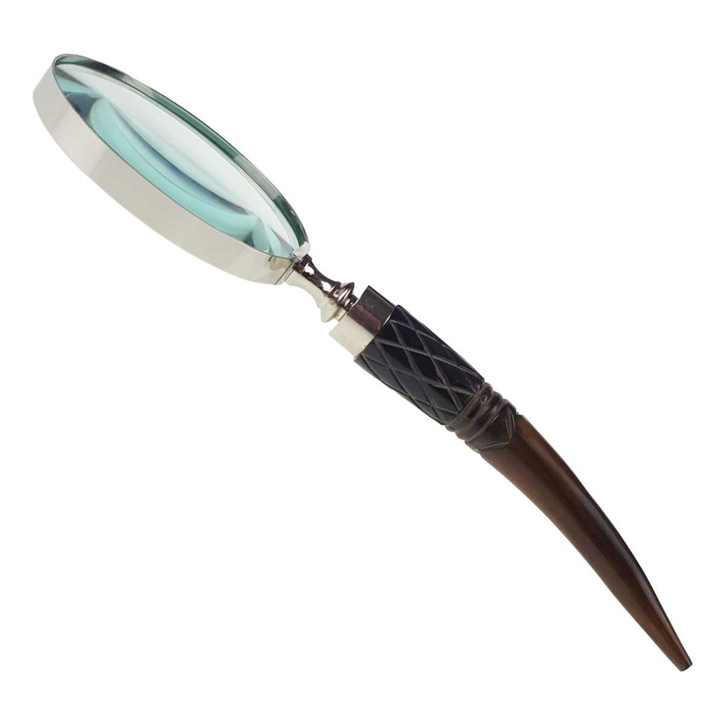 [LA-39820] Leselupe Handlupe Vergrößerungsglas Bein Vernickelt D 5-L 17 cm Bild 4