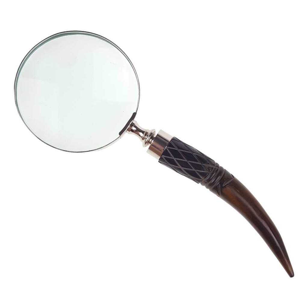 [LA-39820] Leselupe Handlupe Vergrößerungsglas Bein Vernickelt D 5-L 17 cm Bild 5