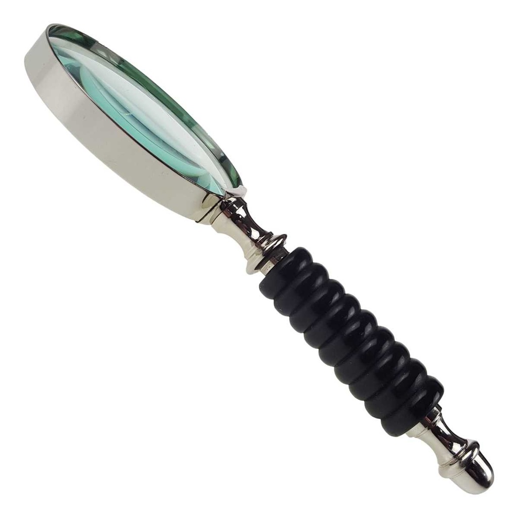 [LA-39822] Leselupe Handlupe Vergrößerungsglas Glas vernickelt #39822 Bild 5