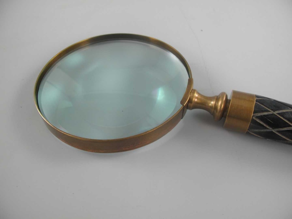 [LA-39825] Leselupe Handlupe Vergrößerungsglas Bein Messing #39825 Bild 3