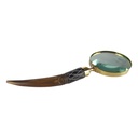 [LA-39826] Leselupe Handlupe Vergrößerungsglas Bein Messing #39826 Bild 3