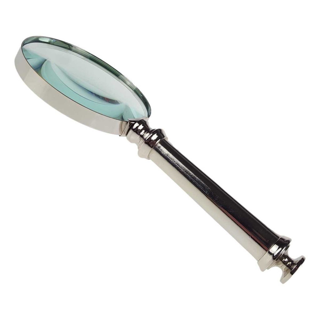 [LA-39833] Leselupe Handlupe Vergrößerungsglas Glas vernickelt Bild 4
