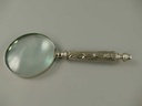 [LA-39837] Leselupe Handlupe Vergrößerungsglas Glas vernickelt #39837 Bild 4