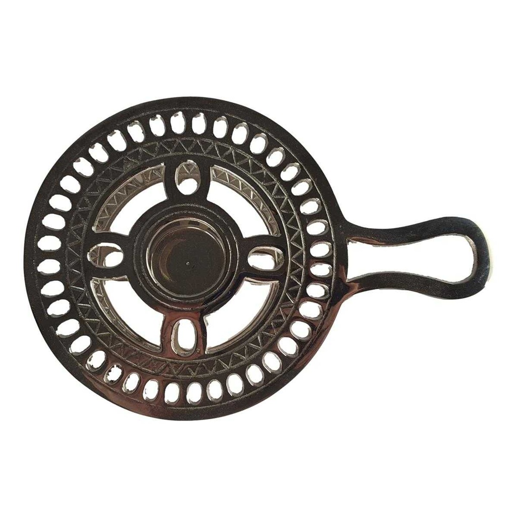 [LA-39862] Stövchen Teewärmer Kaffeewärmer Kannenwärmer vernickelt Rund Bild 3