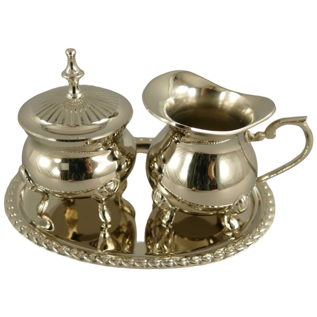[LA-39914] Milch & Zucker Set vernickelt Bild 2