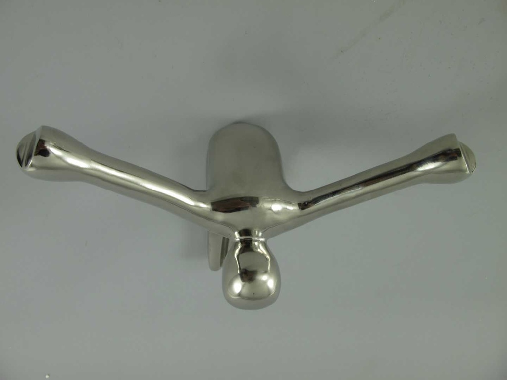 [LA-39987] Garderobenhaken Kleiderhaken Wandhaken Mantelhaken Aluminium vernickelt Bild 3