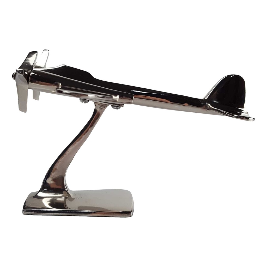 [2120031] Aluminium Figur Skulptur Flugzeug vernickelt L 19x23 cm Bild 3