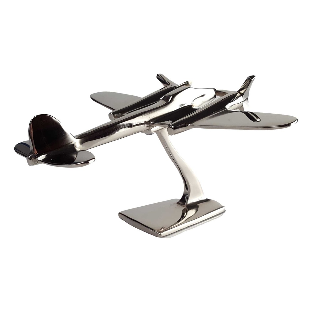 [2120031] Aluminium Figur Skulptur Flugzeug vernickelt L 19x23 cm Bild 5