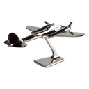 [2120031] Aluminium Figur Skulptur Flugzeug vernickelt L 19x23 cm Bild 5