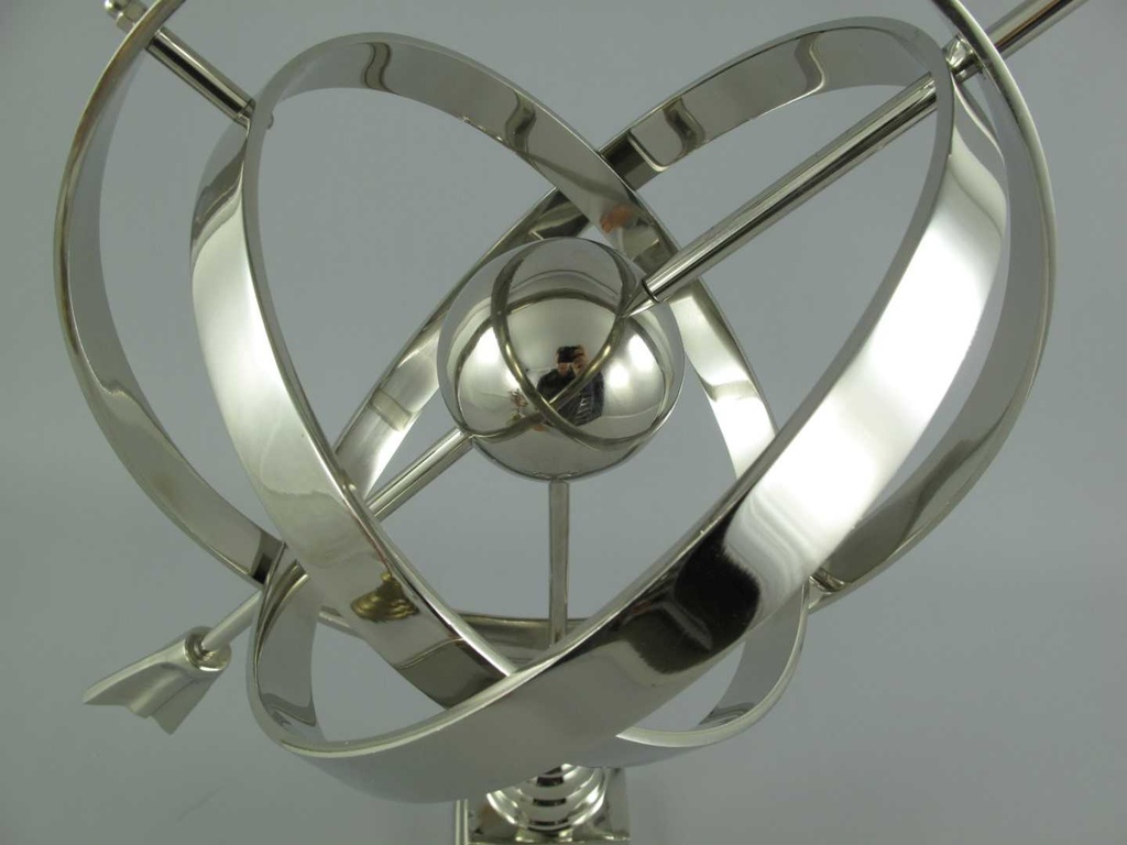 [2120033] Aluminium Sonnenuhr vernickelt H 60x47 cm Bild 3