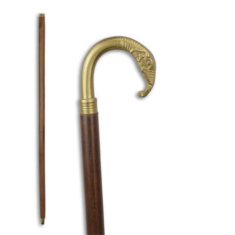 [LA-40016] Gehstock Wanderstock Spazierstock Flanierstock Holz brüniert Elefant Bild 4