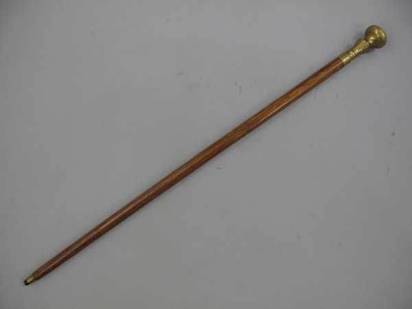 [LA-40024] Gehstock Wanderstock Spazierstock Flanierstock Messing Holz brüniert #40024 Bild 5