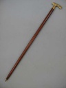 [LA-40050] Gehstock Wanderstock Spazierstock Flanierstock Holz Messing poliert Baum Bild 4