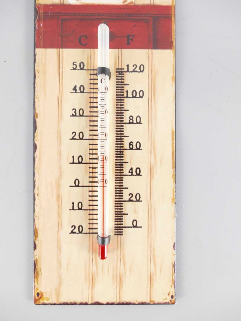 [LA-40075] Eisen Thermometer Antik-Stil H 25 cm Bild 3