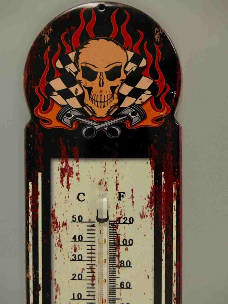 [LA-40089] Eisen Thermometer Antik-Stil H 29x10 cm Bild 3