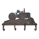 [LA-40547] Garderobenhaken Kleiderhaken Wandhaken Blauer Traktor 35x28 cm Gusseisen Bild 2