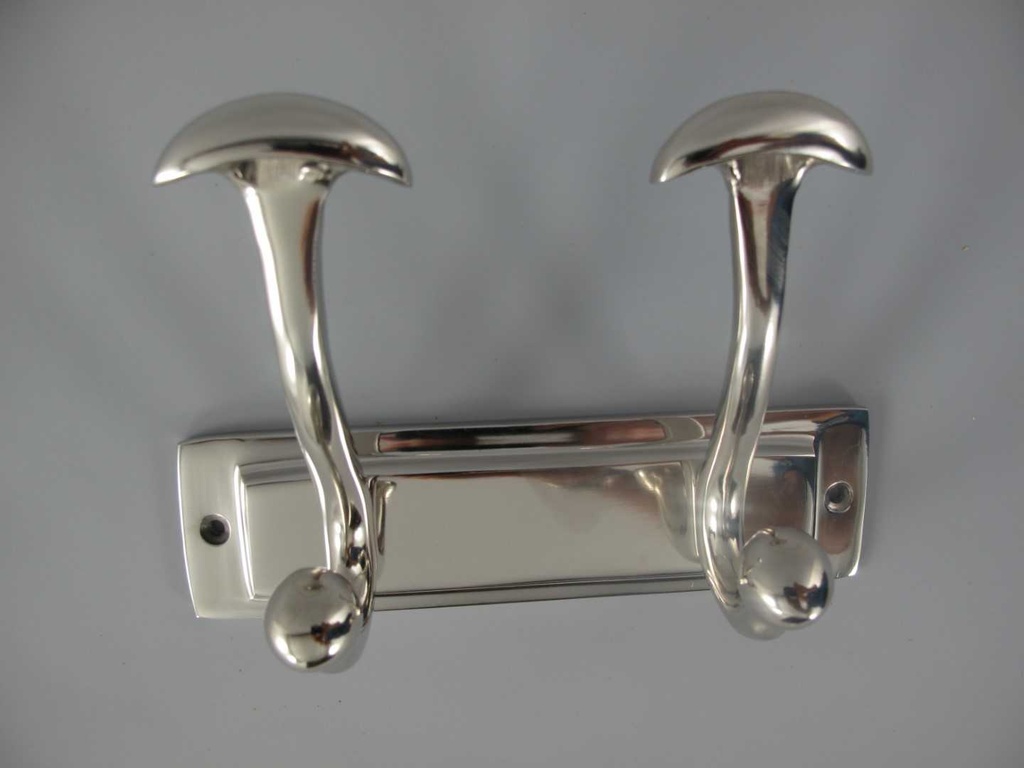 [LA-40557] Garderobenhaken Wandhaken Kleiderhaken Mantelhaken Aluminium vernickelt Bild 3