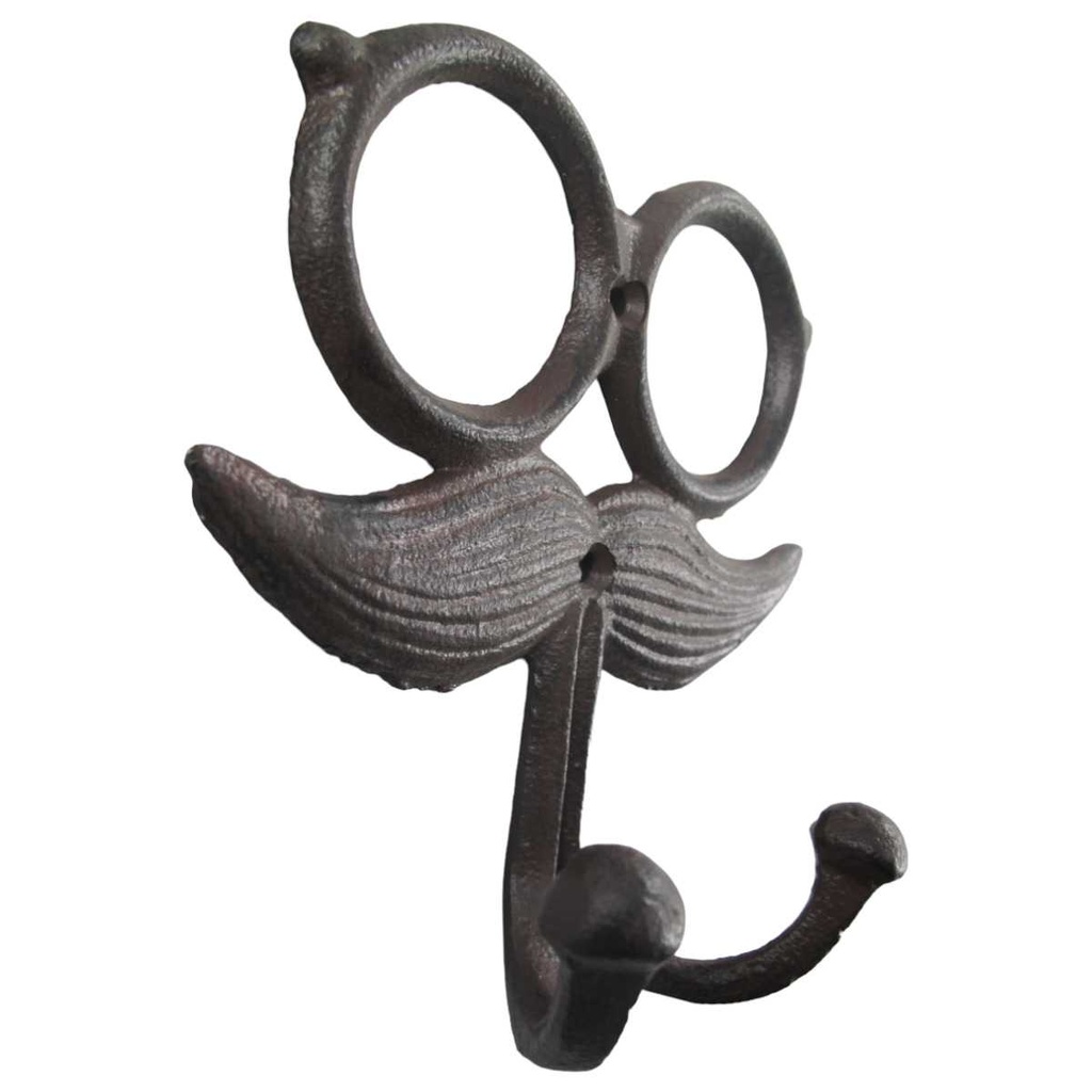 [LA-40570] Garderobenhaken Kleiderhaken Wandhaken Mantelhaken Braun Rustikal Schnurbart Bild 2