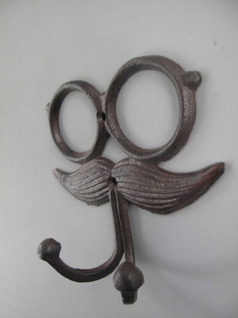 [LA-40570] Garderobenhaken Kleiderhaken Wandhaken Mantelhaken Braun Rustikal Schnurbart Bild 3