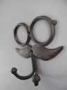 [LA-40570] Garderobenhaken Kleiderhaken Wandhaken Mantelhaken Braun Rustikal Schnurbart Bild 3