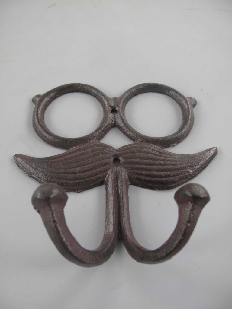 [LA-40570] Garderobenhaken Kleiderhaken Wandhaken Mantelhaken Braun Rustikal Schnurbart Bild 4