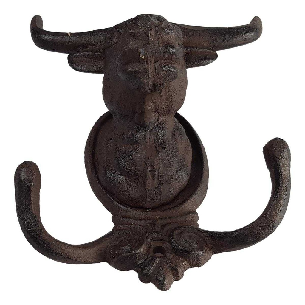 [LA-40647] Garderobenhaken Kleiderhaken Wandhaken Mantelhaken Gusseisen Rustikal - Kuh Bild 2