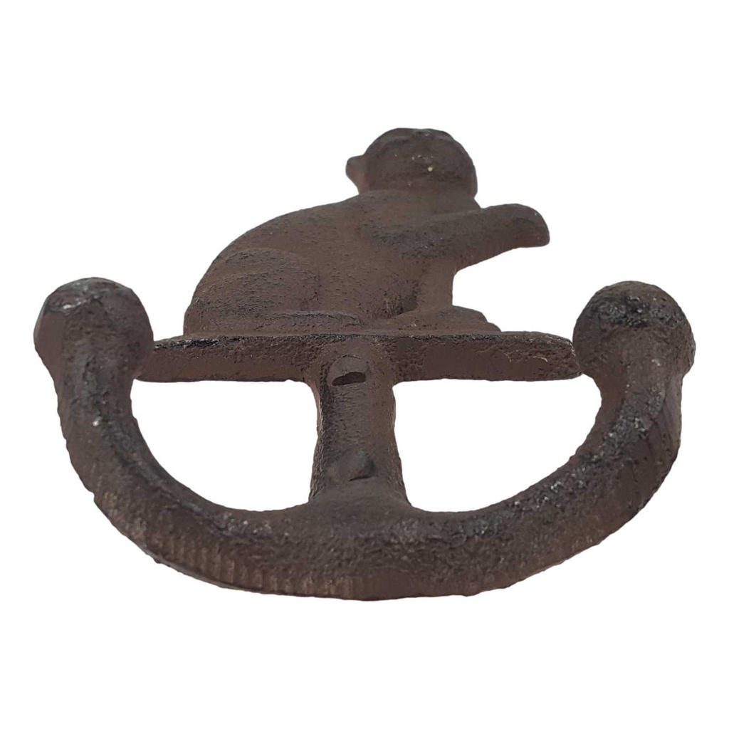 [LA-40652] Garderobenhaken Kleiderhaken Wandhaken Mantelhaken Gusseisen Rustikal - Katze Bild 3