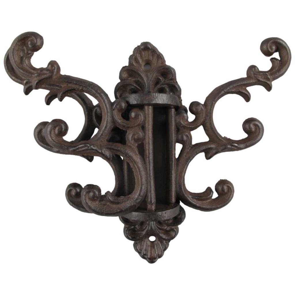 [LA-40663] Garderobenhaken Kleiderhaken Wandhaken Mantelhaken Gusseisen Braun rustikal #40663 Bild 2