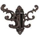 [LA-40663] Garderobenhaken Kleiderhaken Wandhaken Mantelhaken Gusseisen Braun rustikal #40663 Bild 2