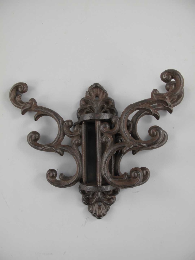 [LA-40663] Garderobenhaken Kleiderhaken Wandhaken Mantelhaken Gusseisen Braun rustikal #40663 Bild 3