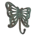 [LA-40679] Garderobenhaken Kleiderhaken Wandhaken Mantelhaken Gusseisen - Schmetterling Bild 2