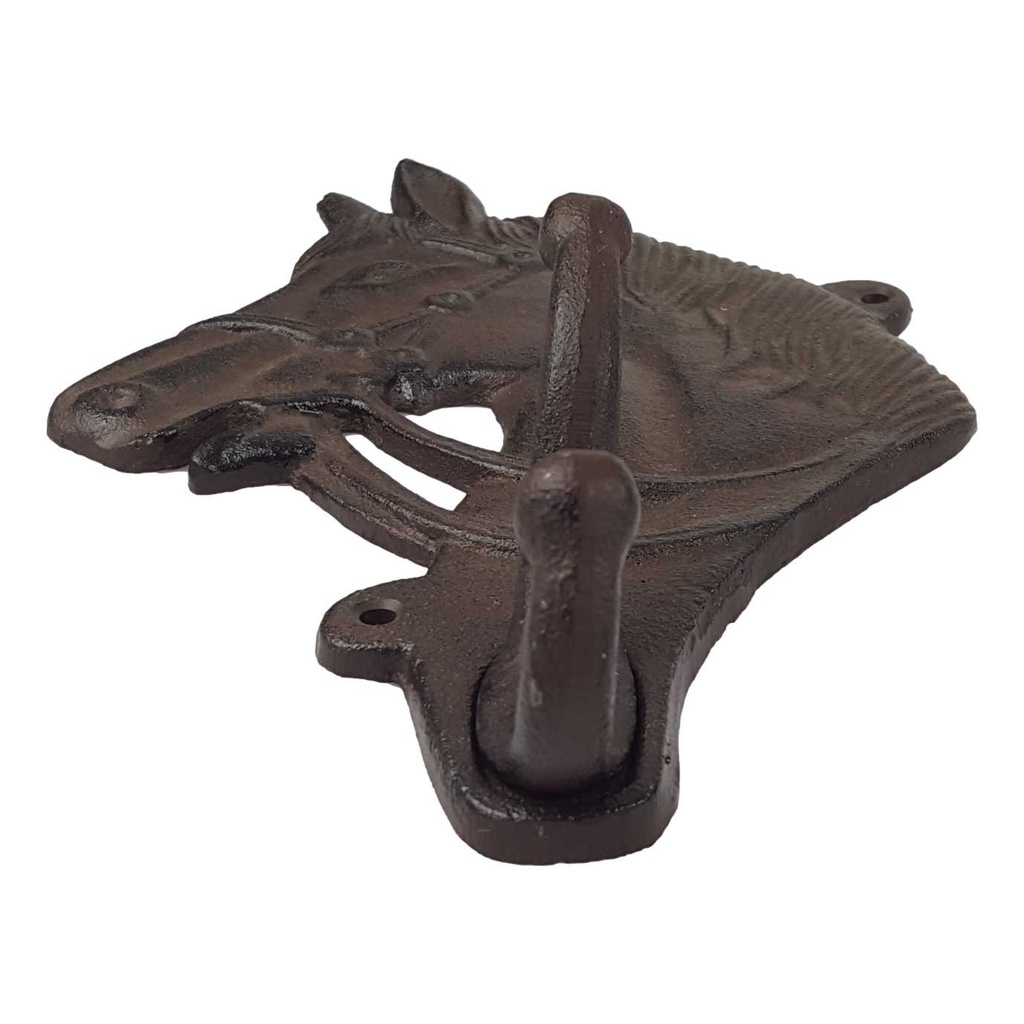 [LA-40690] Garderobenhaken Kleiderhaken Wandhaken Mantelhaken Gusseisen Pferd Rustikal Bild 3