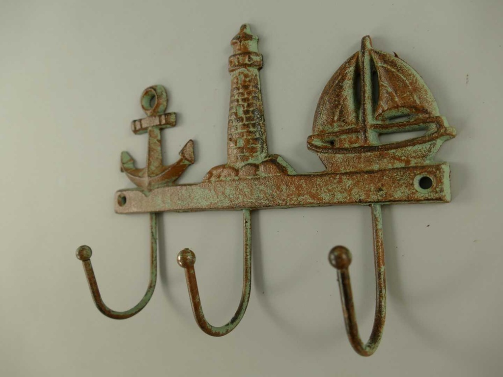 [LA-40691] Garderobenhaken Kleiderhaken Wandhaken Mantelhaken Gusseisen farbig #40691 Bild 4